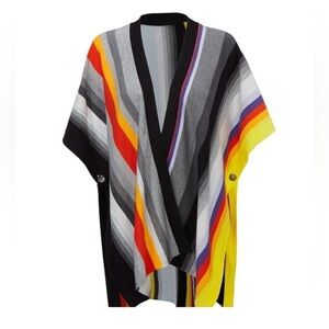 Cabi Serape Poncho Women’s XS/S #5990‎ Multicolored Rainbow Knit Wrap Oversized